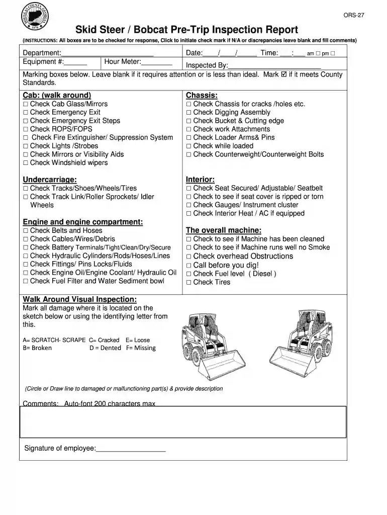 pre inspection report format Preview on Page 1