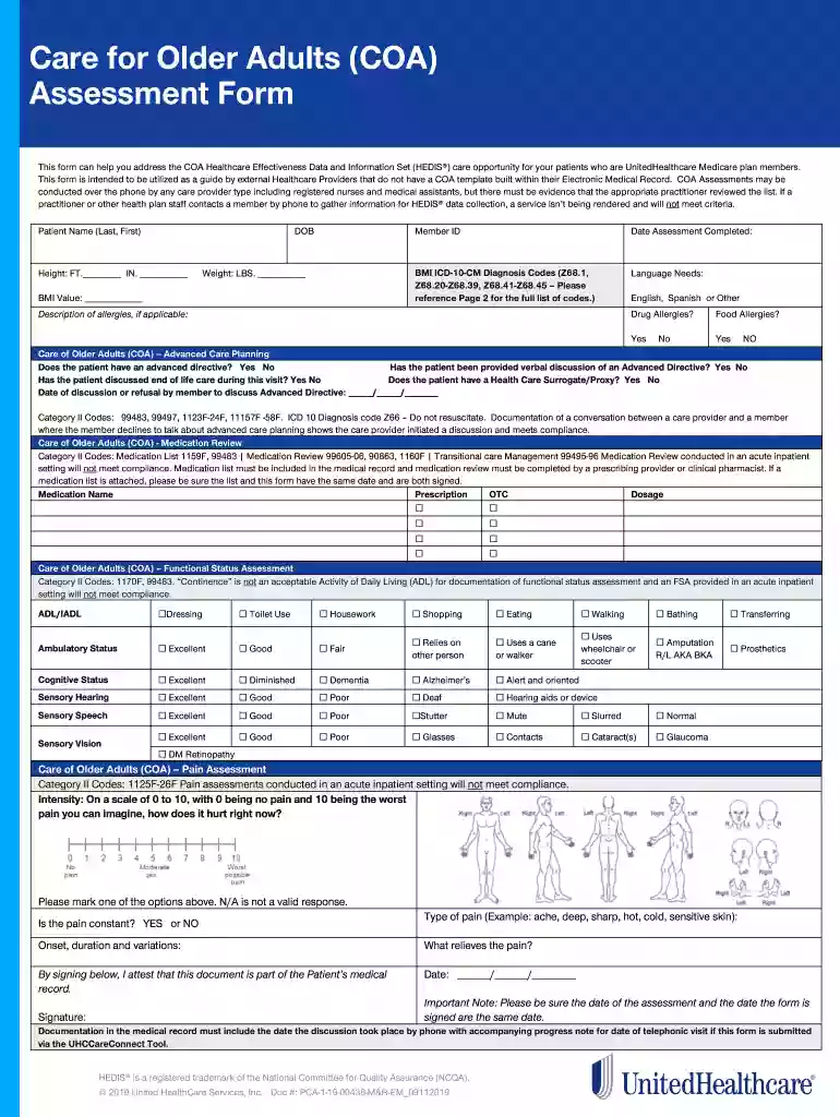 coa form Preview on Page 1