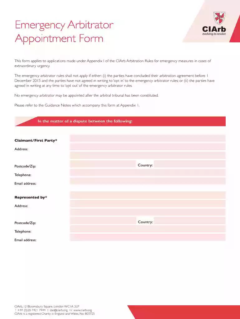 Emergency Arbitrator Preview on Page 1