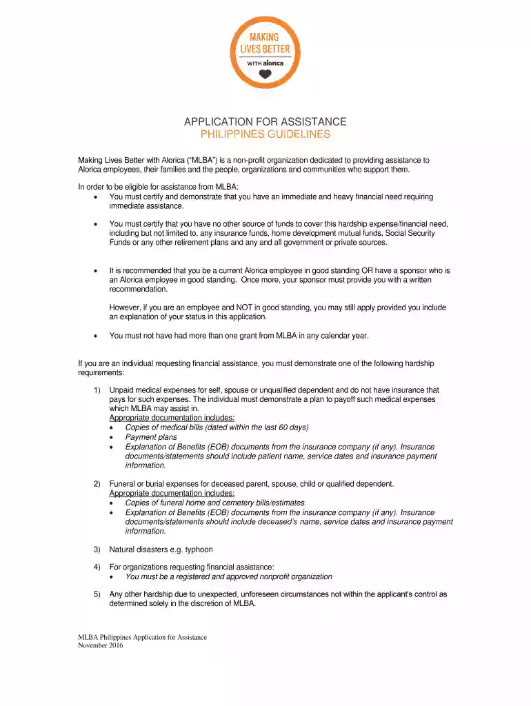 mlba alorica application Preview on Page 1