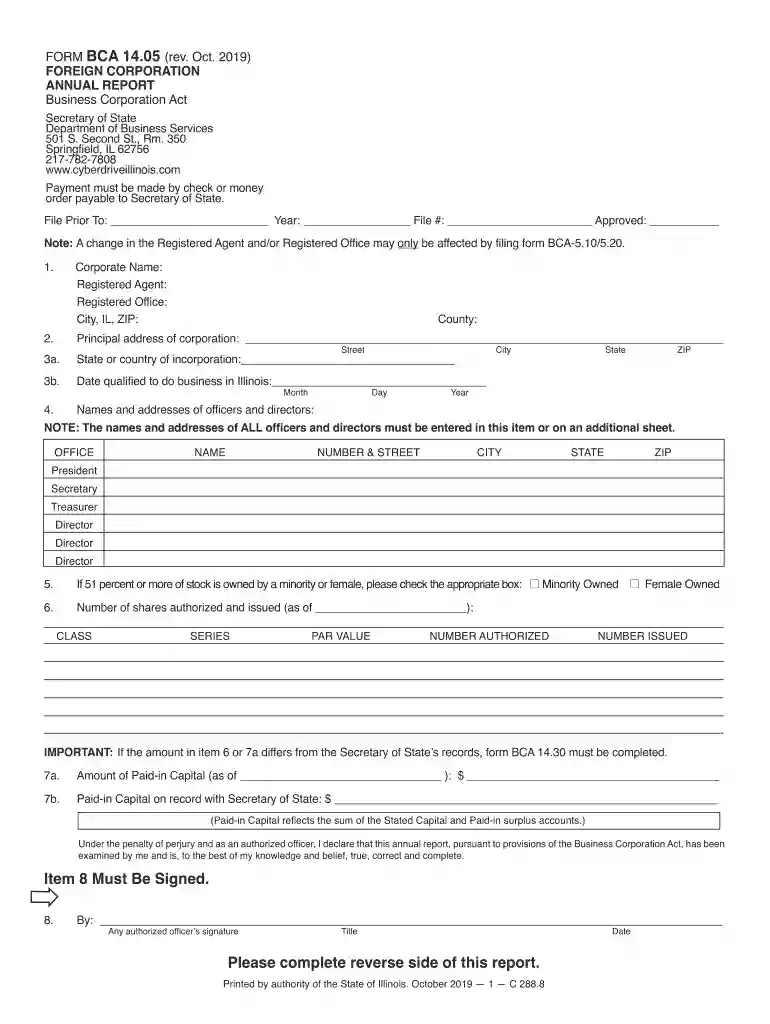 illinois annual report filing Preview on Page 1