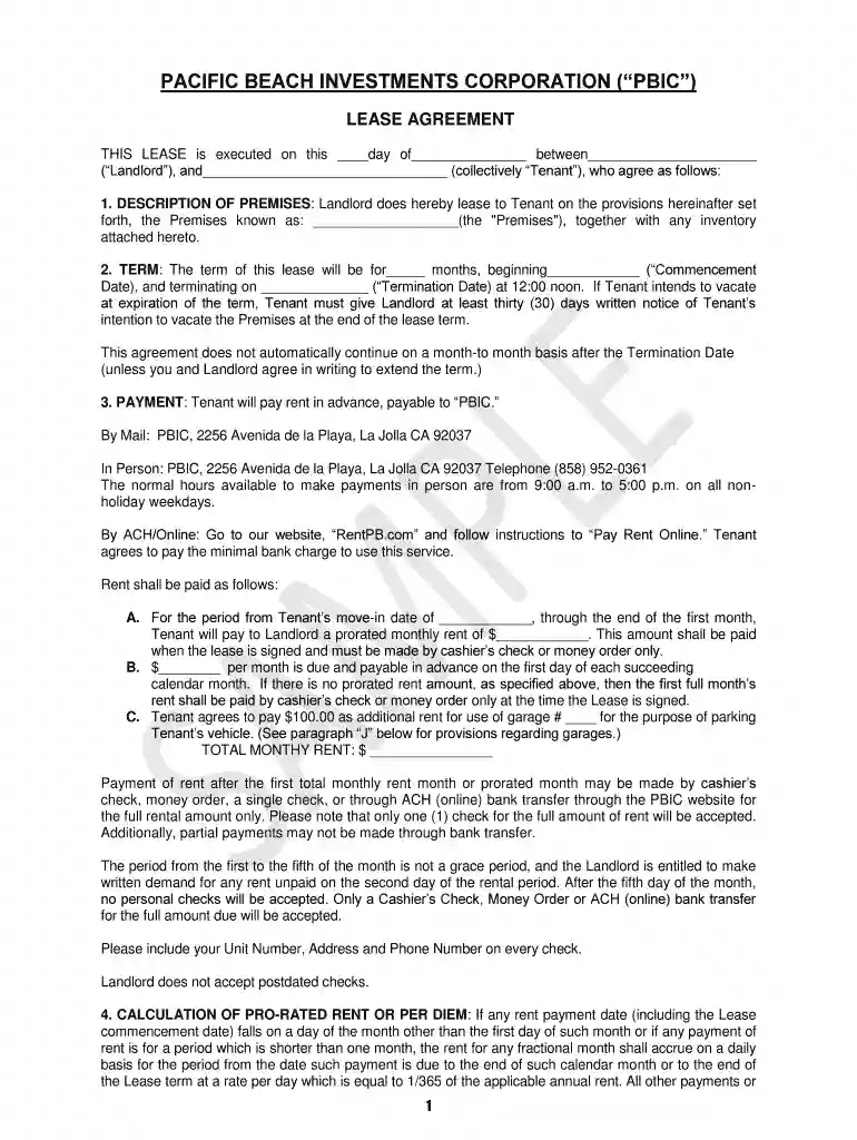 Real Estate Purchase and Sale Contract - SEC Preview on Page 1