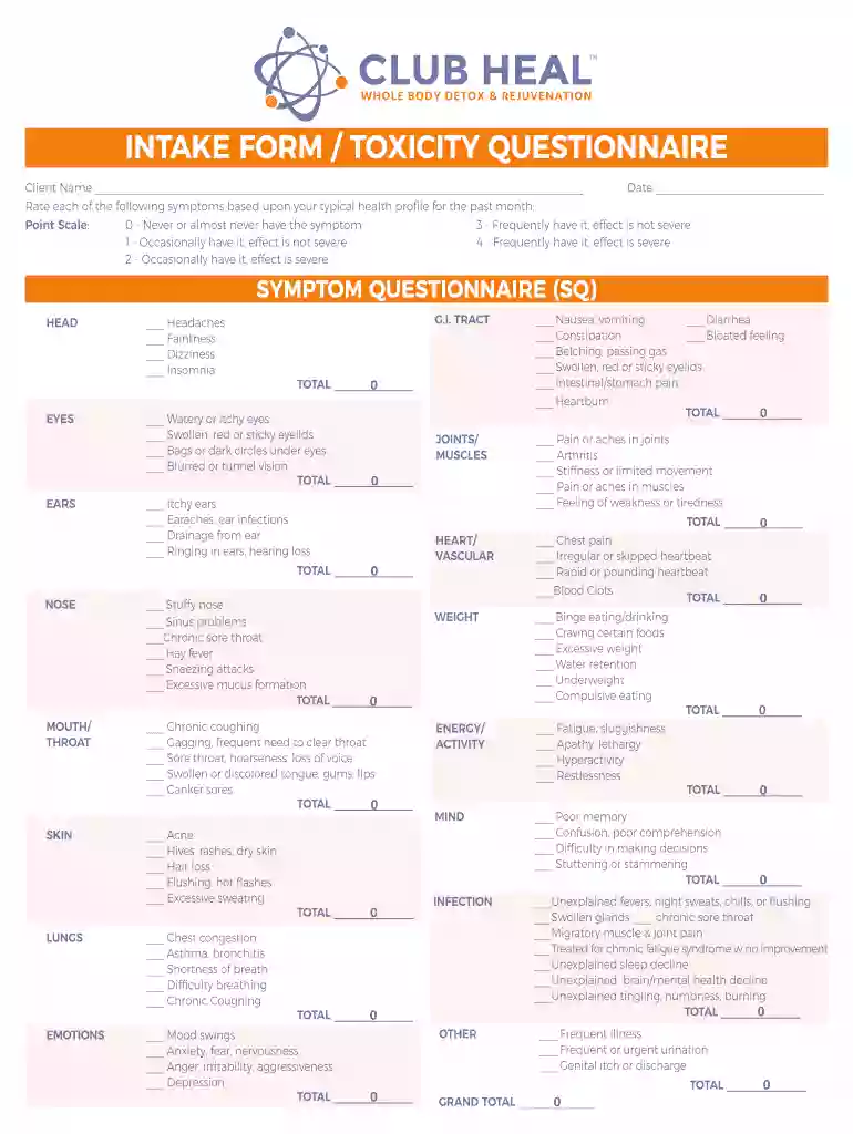 functional medicine intake form Preview on Page 1