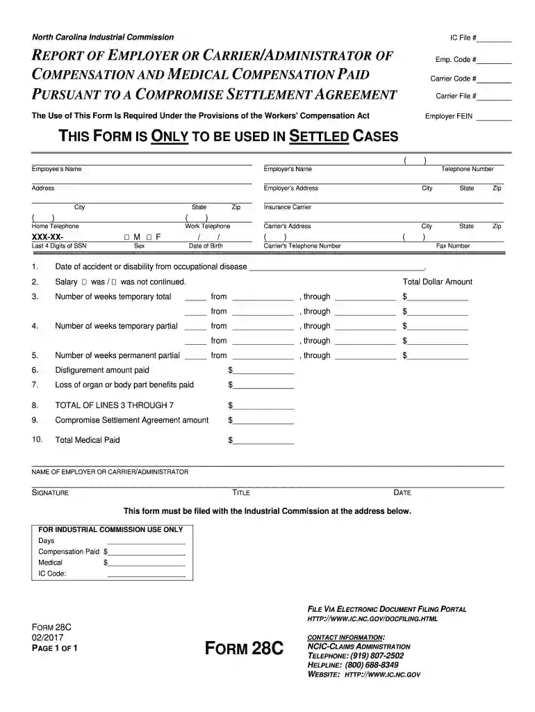 form 28c Preview on Page 1