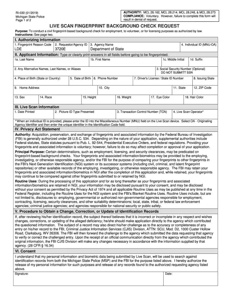 ri 030 form Preview on Page 1