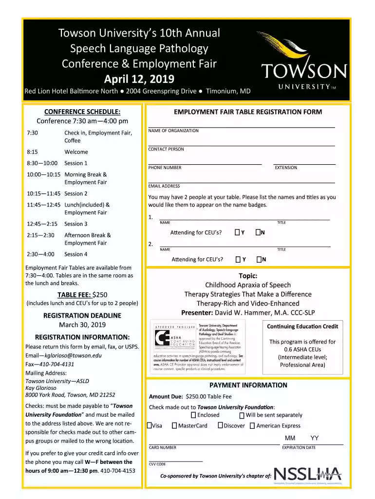 Department of Speech-Language Pathology & Audiology Preview on Page 1