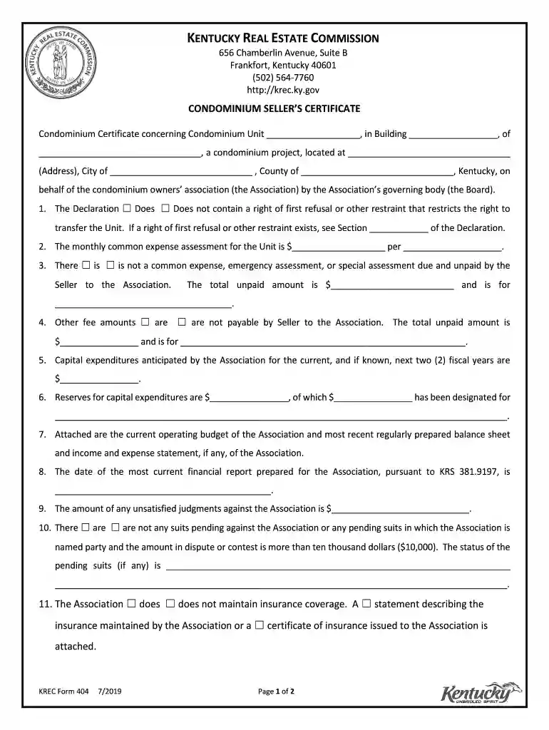 krec form 404 Preview on Page 1