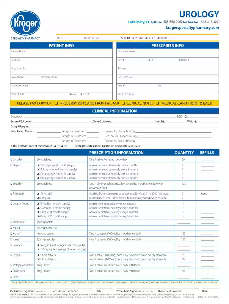 urology - Kroger Specialty Pharmacy Preview on Page 1