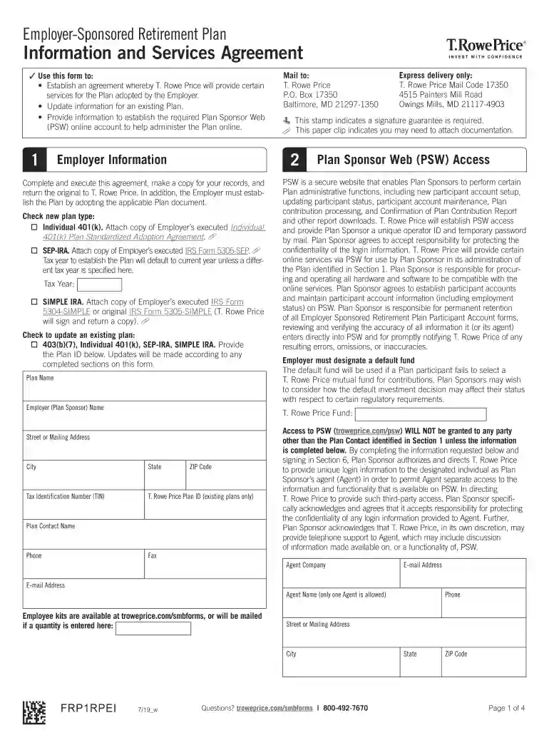 Information and Services Agreement Preview on Page 1