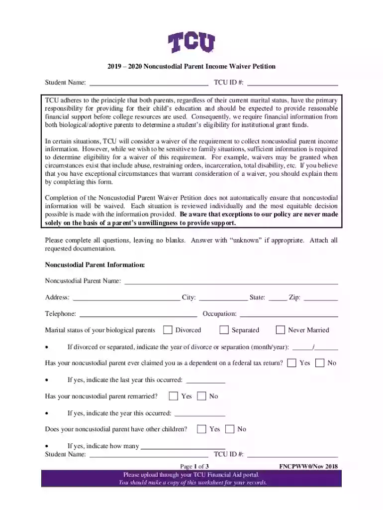 non custodial parent waiver letter sample Preview on Page 1