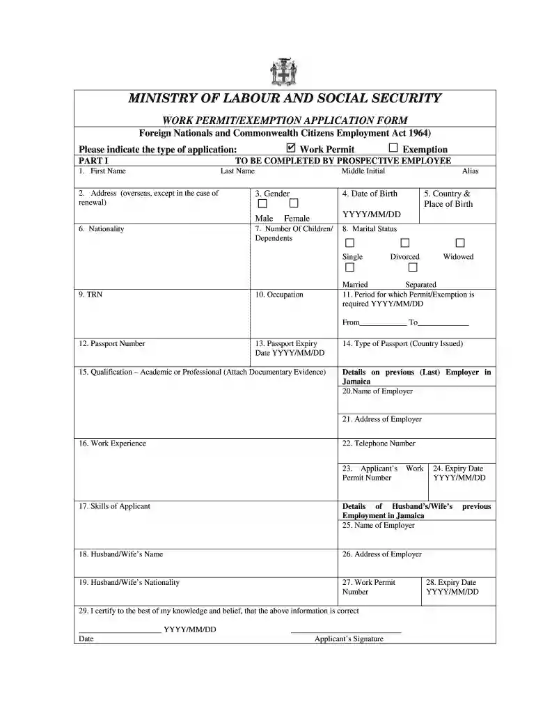 jamaica work permit exemption Preview on Page 1