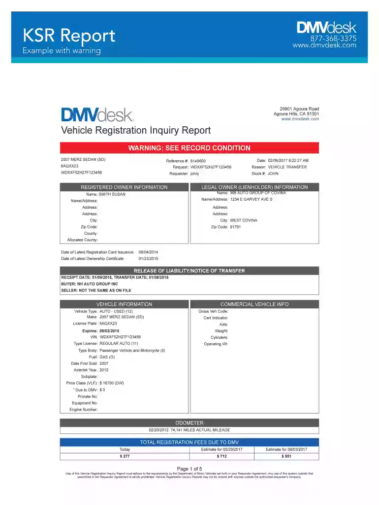 inquiry known ksr report Preview on Page 1