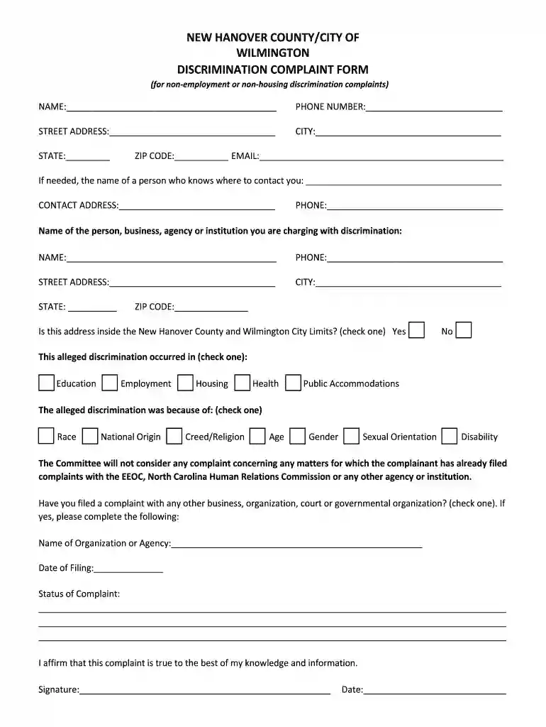 new hanover complaint Preview on Page 1