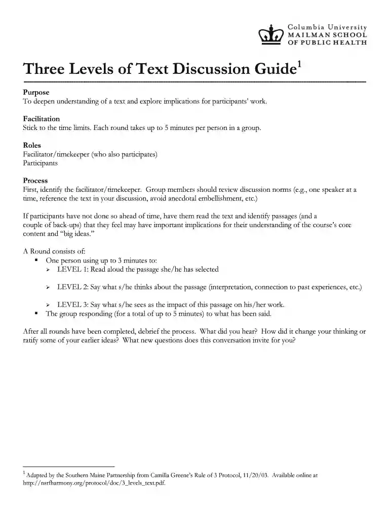 three levels of text protocol Preview on Page 1