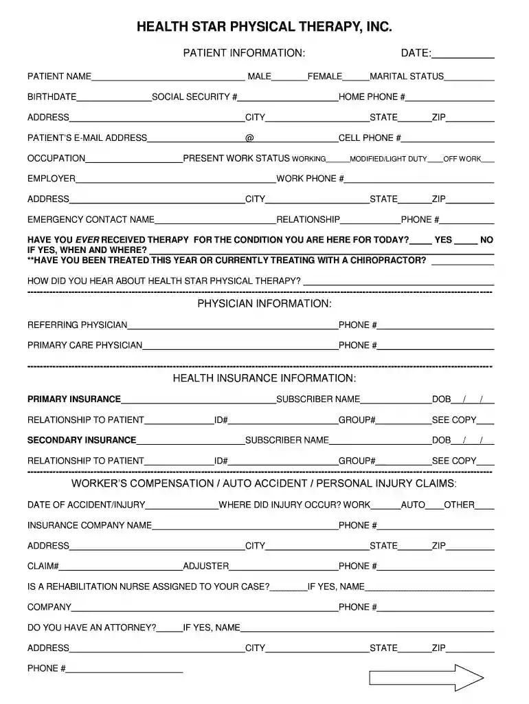 health star physical therapy Preview on Page 1