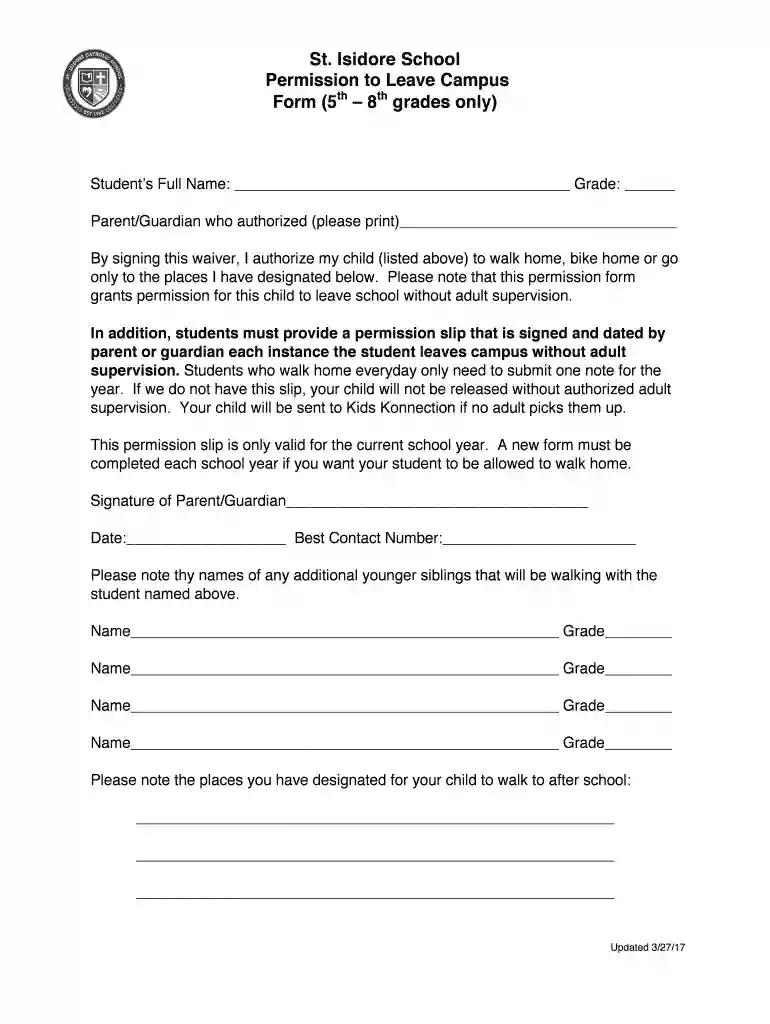 Ride Walk Off Campus Form docx Preview on Page 1