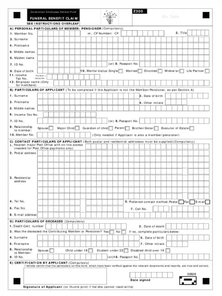 z300 form Preview on Page 1
