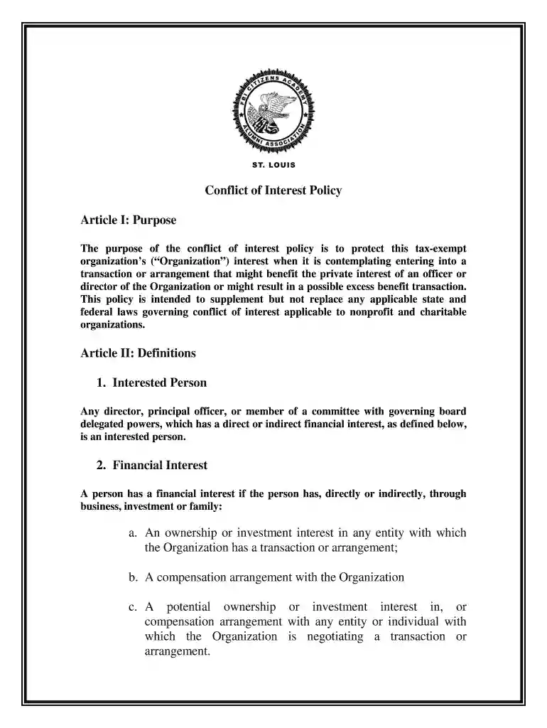 501c3 nonprofit Preview on Page 1