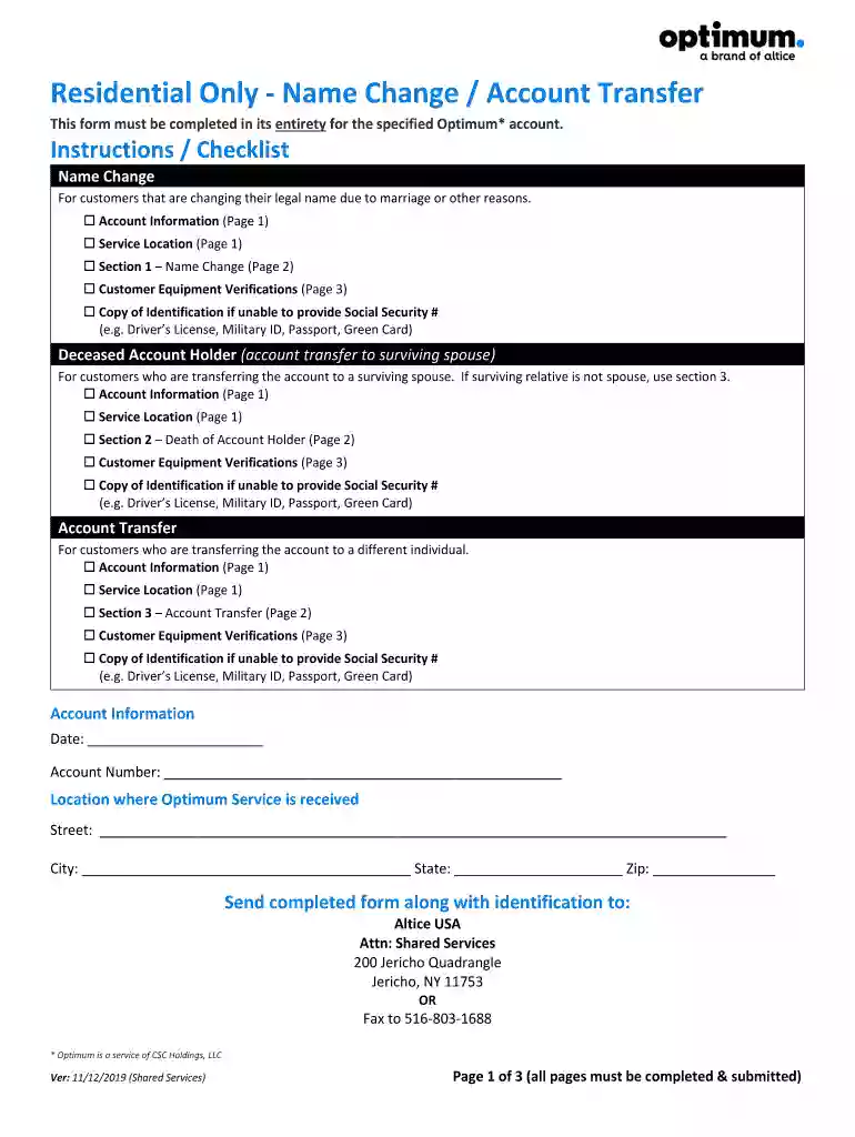 optimum deceased form Preview on Page 1