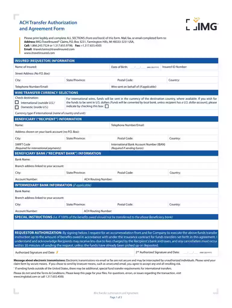 is ach a wire transfer Preview on Page 1