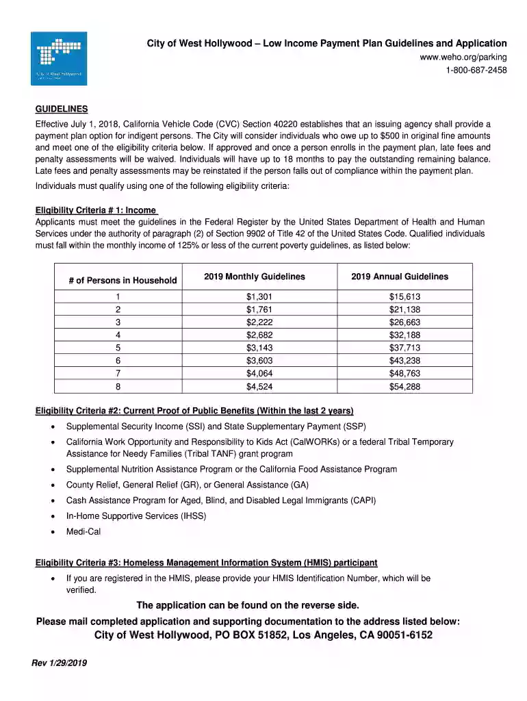 west hollywood parking ticket Preview on Page 1