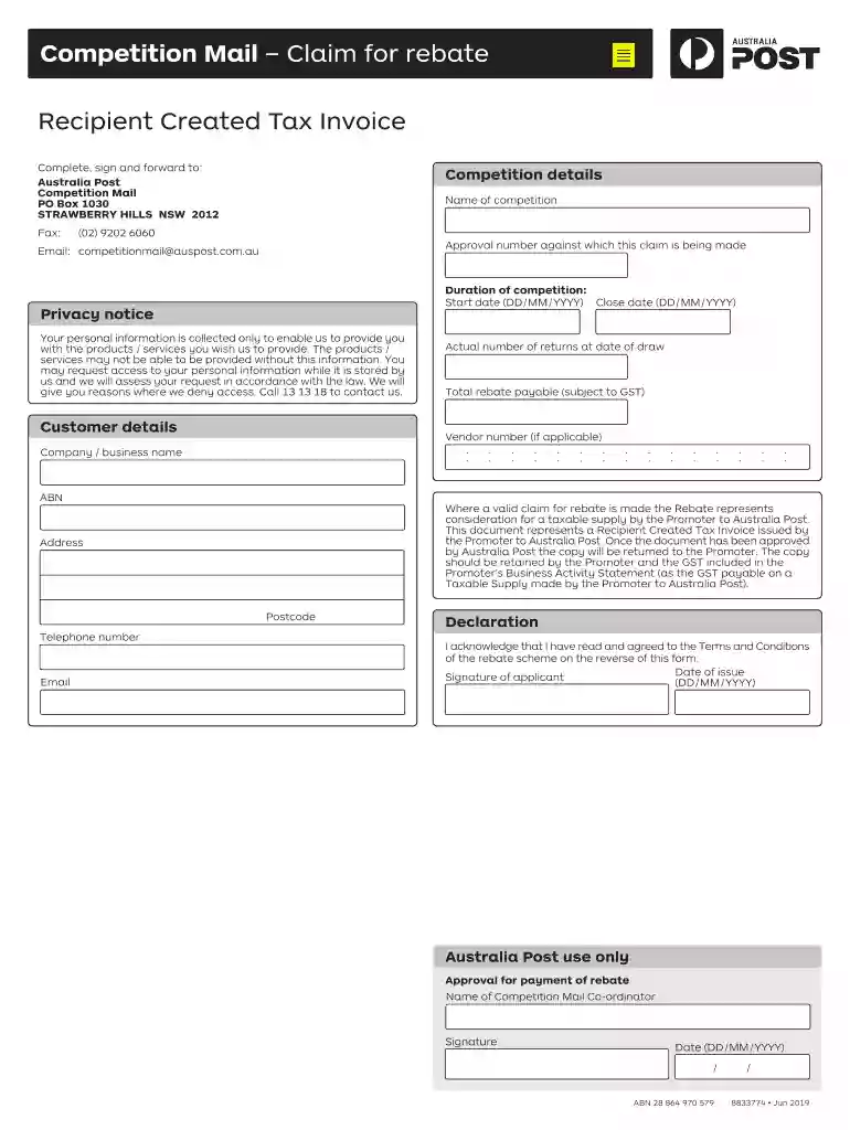 australia post mail claim Preview on Page 1