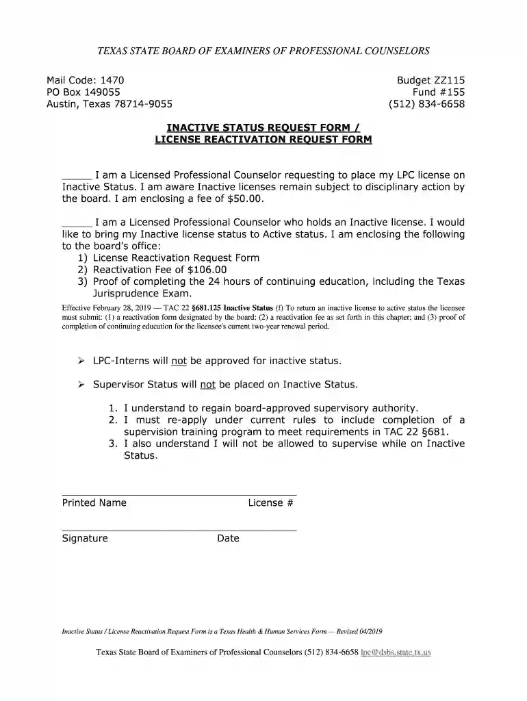 inactive real estate license texas Preview on Page 1
