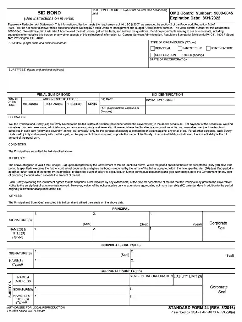 sf 2818 fillable Preview on Page 1