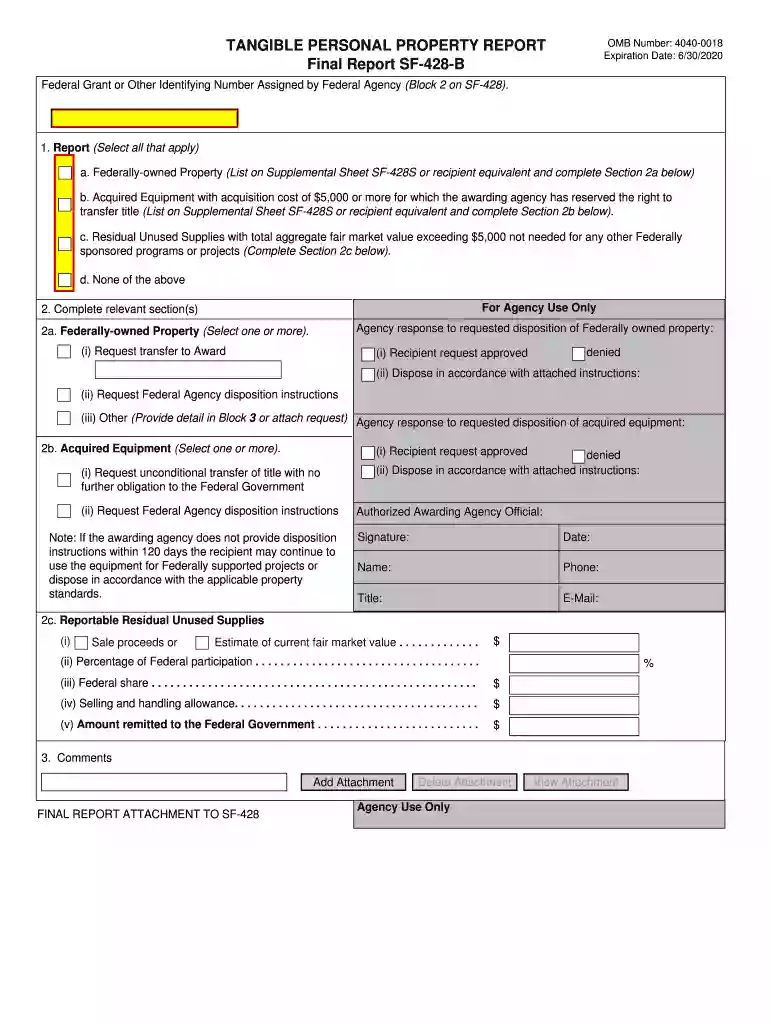 Property Forms, SF-428 Suite - Department of Energy Preview on Page 1