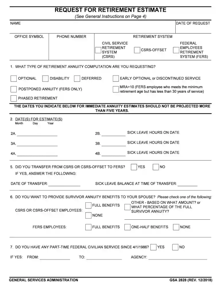 fers retirement calculator Preview on Page 1