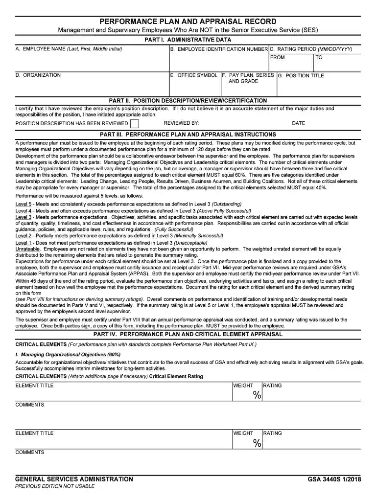 SES Performance Management System - OPM Preview on Page 1