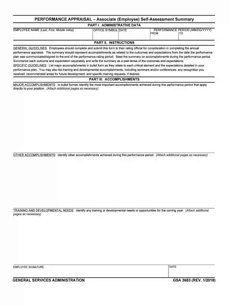 gsa 3683 form Preview on Page 1
