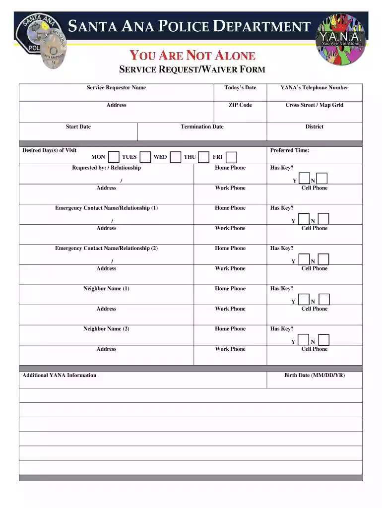 You Are Not Alone (YANA) - Santa Cruz County Sheriff's Office Preview on Page 1