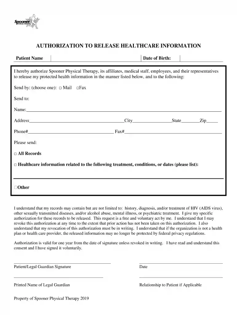Patient Data Sheet - Decatur Hand & Physical Therapy Preview on Page 1