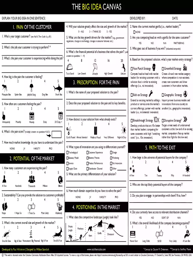 big idea canvas Preview on Page 1