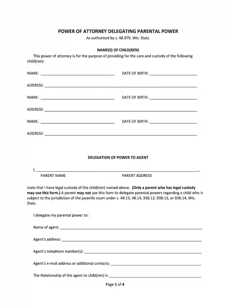 temporary custody form nebraska Preview on Page 1