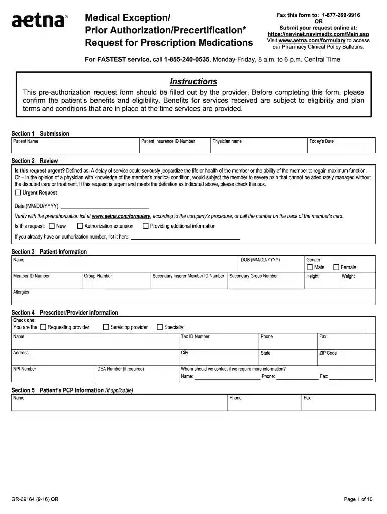 medical exception request form Preview on Page 1
