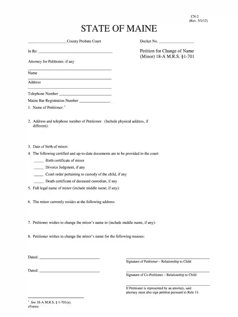 form cn 2 Preview on Page 1