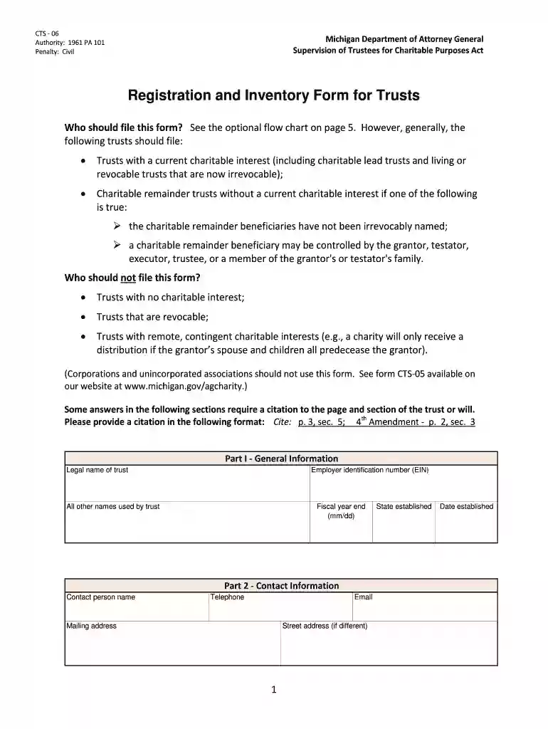 form registration trust download Preview on Page 1