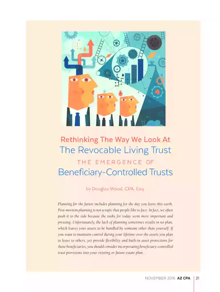 The Pros and Cons of Revocable Living Trusts - Rogers Wood Preview on Page 1