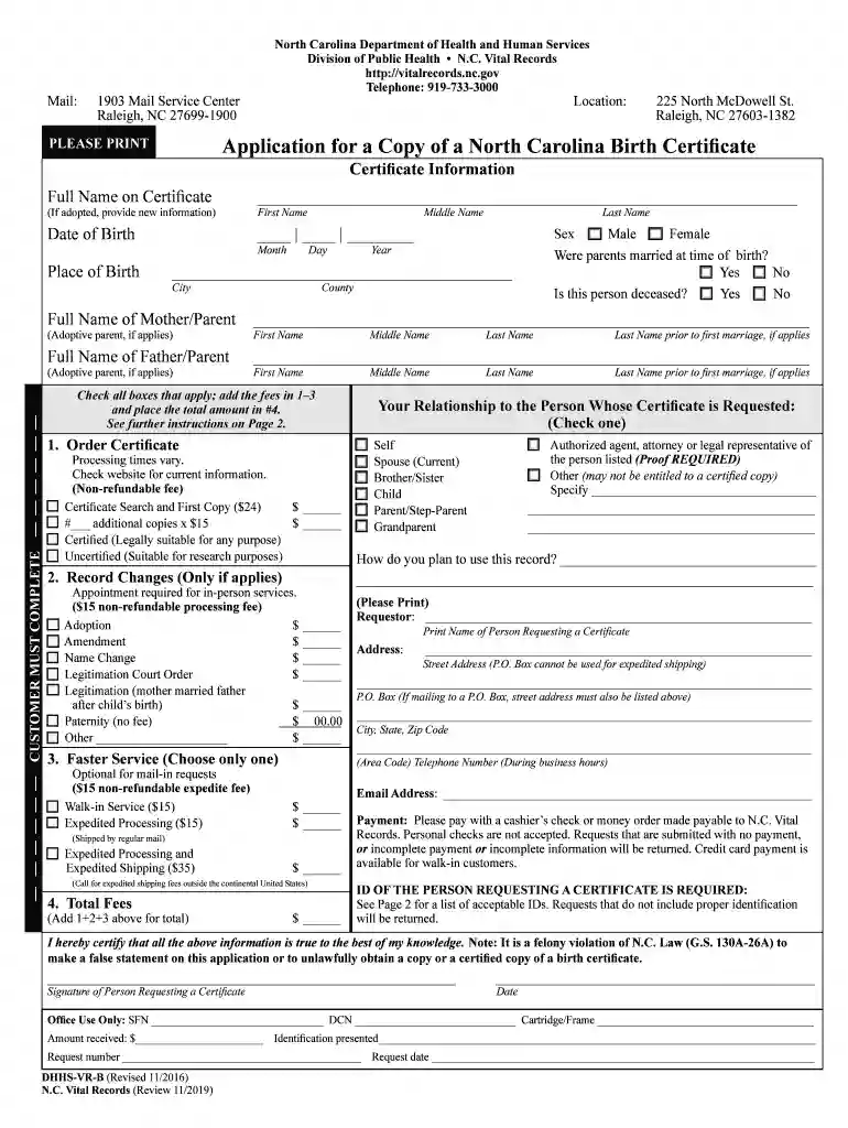 NC Division of Vital Records - Raleigh - - Wake County, North Preview on Page 1