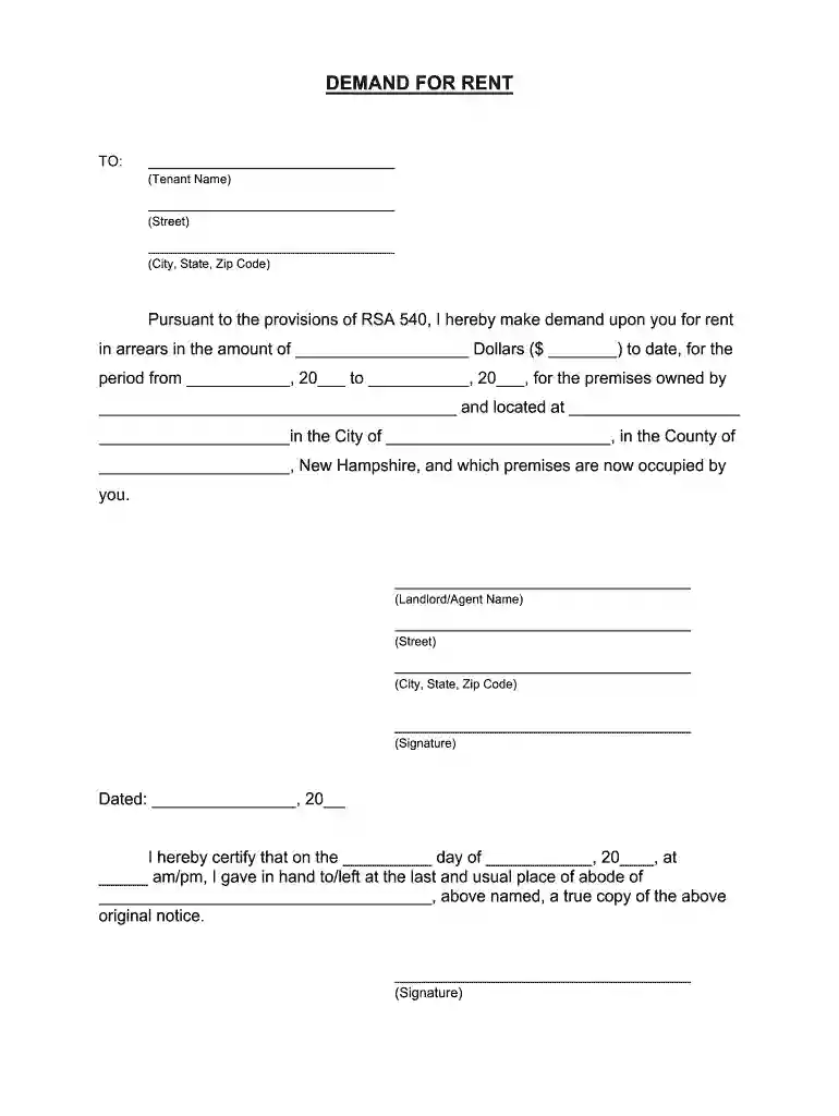 EVICTION NOTICE - Rental Lease Agreements NOTICE TO: (Tenant Preview on Page 1