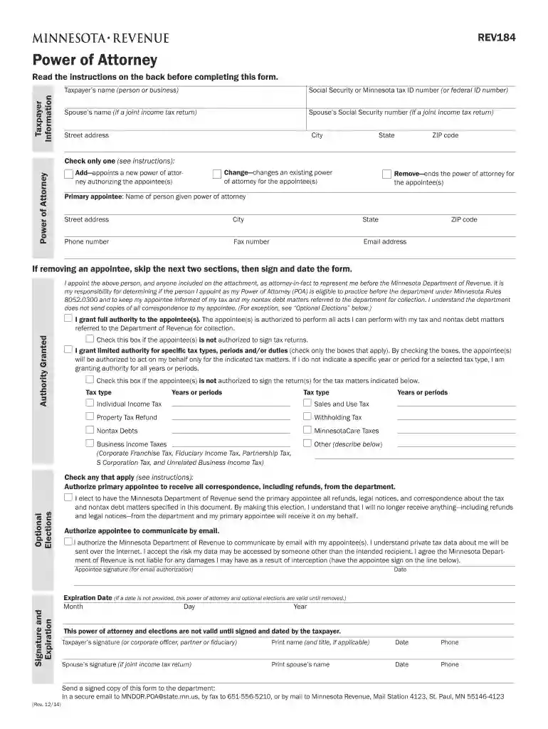 mn revenue poa Preview on Page 1