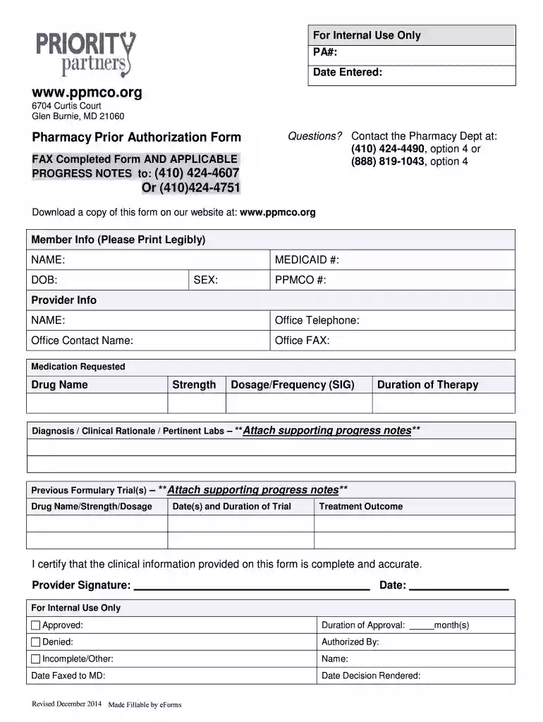 priority partners phone number Preview on Page 1