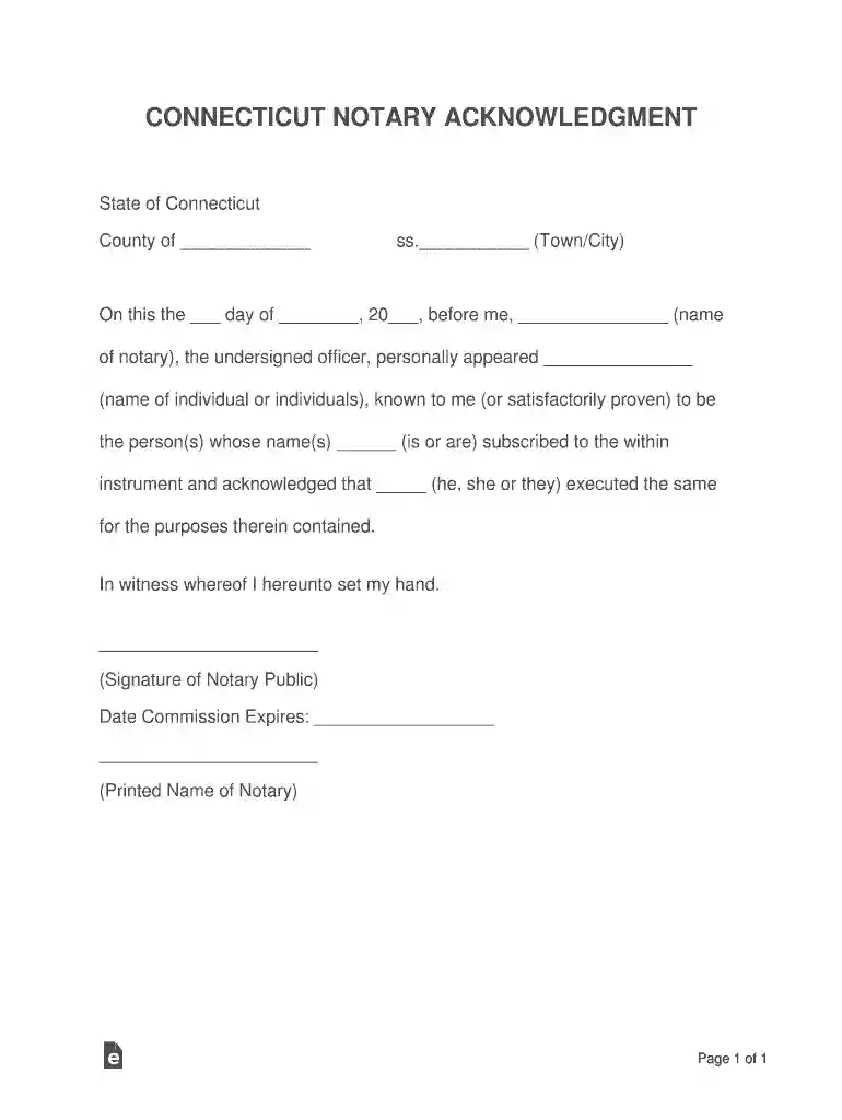 write out the complete form of acknowledgment for either an individual or a corporation Preview on Page 1
