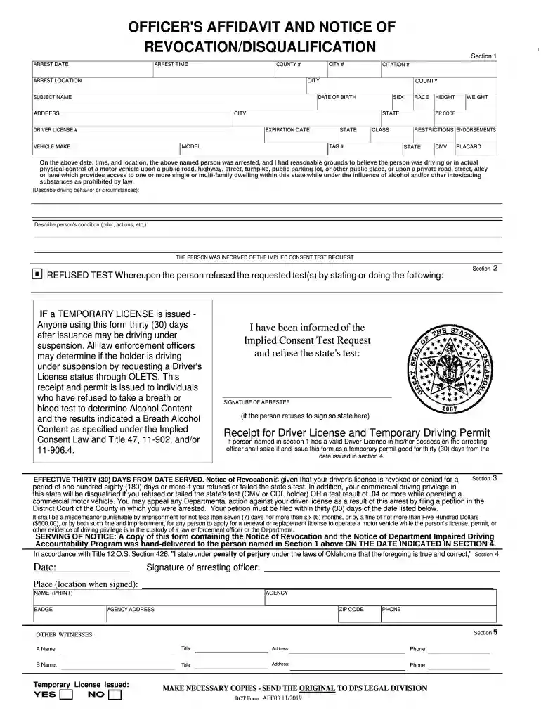 Handwritten Refusal10 - OK.gov Preview on Page 1