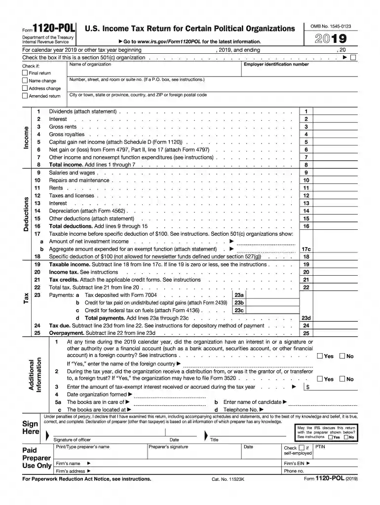 1120 instructions 2019 Preview on Page 1