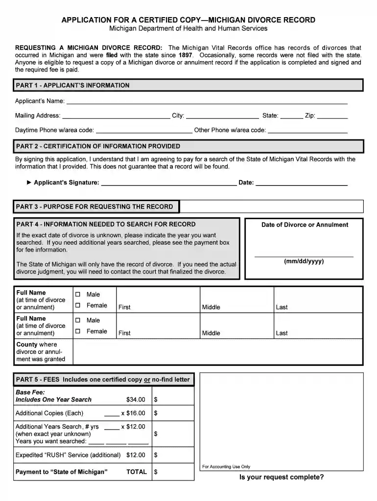 divorce decree michigan Preview on Page 1