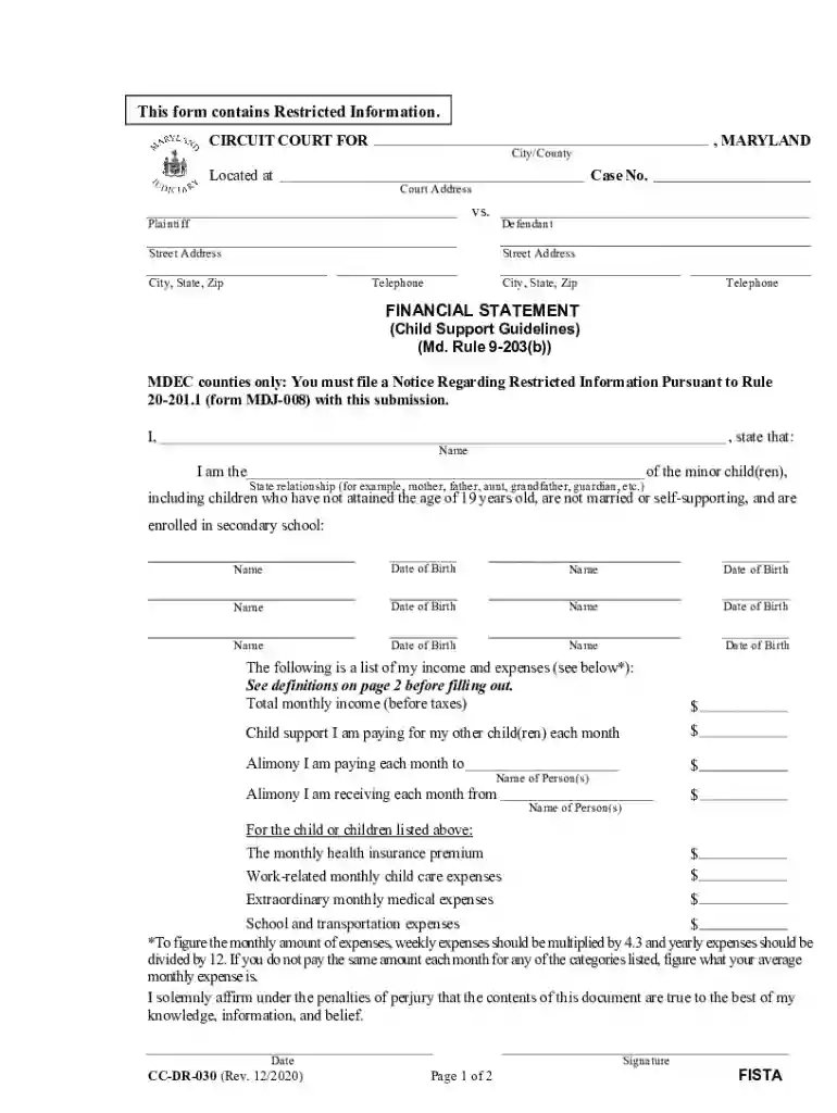 dr 030 form Preview on Page 1