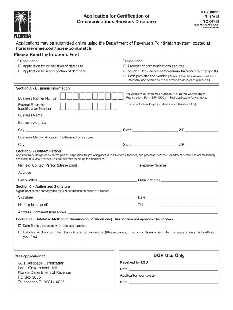 florida application services database Preview on Page 1